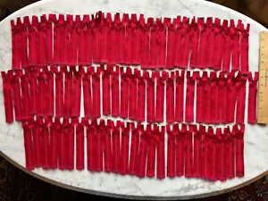 Lot 80 Red VISLON YKK 3VSU Molded Plastic Separating Zippers 6"~6 1/2" USA - Picture 1 of 10