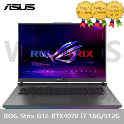ASUS ROG Strix G16 G614JI-N4027 16" i7-13650HX RTX4070 16GB/512GB FreeDOS Gaming - Image 1 of 4