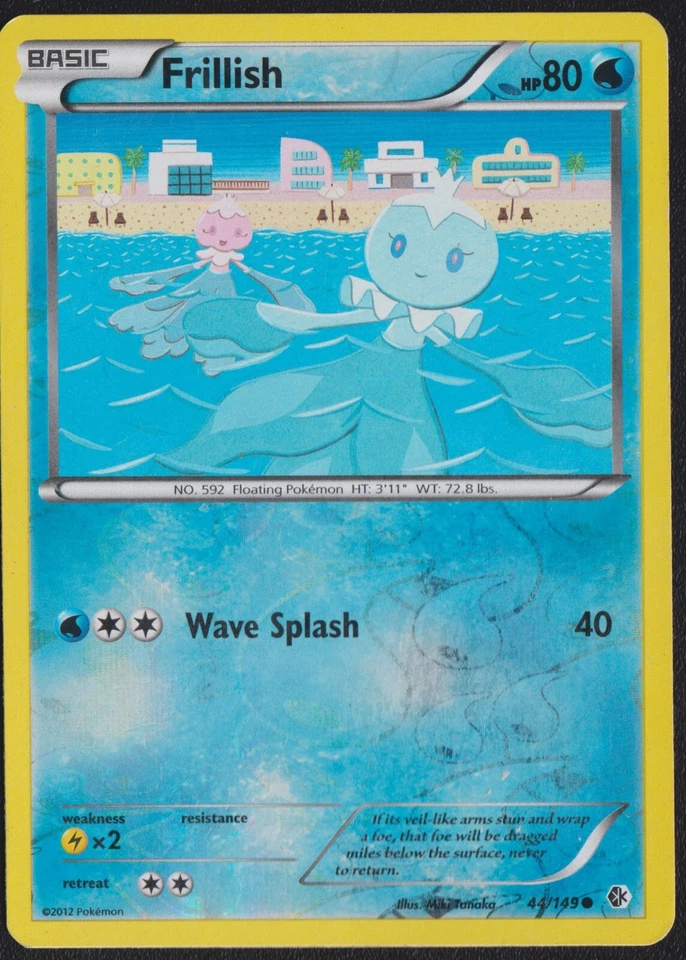 Frillish 44/149 C POKEMON CARD ENGLISH BW BOUNDARIES CROSSED REVERSE HOLO COMMON - Image 1 of 1