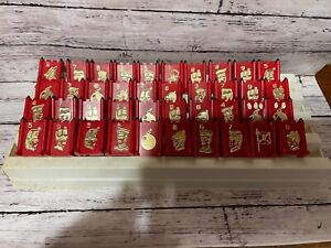 Vintage 1970 MB Stratego Board Game Replacement Parts 40 RED Playing Pieces