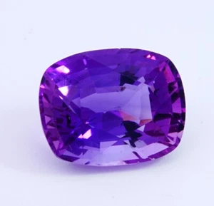 Natural Amethyst 5.75 Carat - High-Quality Loose Gemstone, Purple, Cushion Cut, - Picture 1 of 9