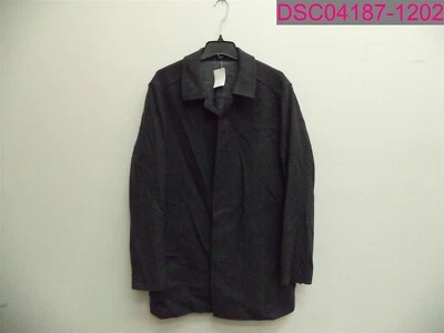 JWN Men's Russel Mac Coat Grey Phantom Micro Texture Wool Blend Large JW419301MN - Image 1 of 3