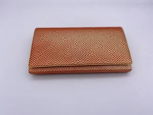 Japanese textile red and gold beautiful pouch wallet - Picture 1 of 15
