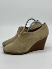 Jack Rogers Boots Womens 11M Tan Olivia Suede Leather Wedge Ankle Bootie Ladies