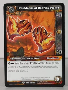 Pauldrons of Roaring Flame - Tomb of the Forgotten - 184/202 - singles - WoW - C - Imagen 1 de 6