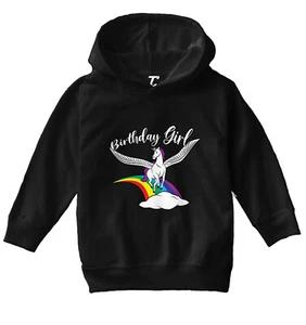 Birthday Girl - Rainbow Magic Unicorn Party Celebrate Toddler/Youth Hoodie - Picture 1 of 12