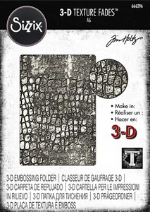 Sizzix Reptile 3D Embossing folder #666296 Retail $13.99 by Tim Holtz - Picture 1 of 6