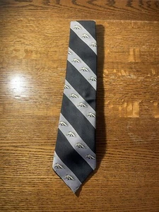London 400 Western Michigan University Black/silver striped bronco mascot tie - Picture 1 of 5