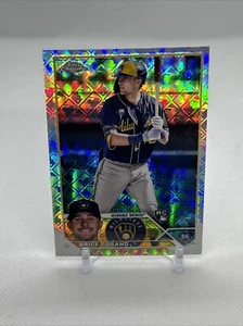 Brice Turang RC 2023 Topps Chrome Logofractor Rookie #170 Milwaukee Brewers - Picture 1 of 2