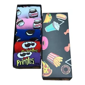 5 Pairs Food Gift Box Set/Cute Socks/Colourful Funny Socks/Unisex Socks/Funky - Picture 1 of 2
