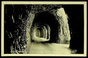 Cartolina foto reale RPPC anni 40 Mitchells Point Tunnel Columbia River Highway O - Foto 1 di 2