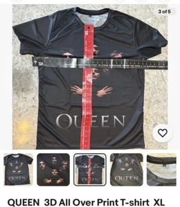 QUEEN 3D All Over Print T-shirt XL FREE SHIPPING - Picture 1 of 6