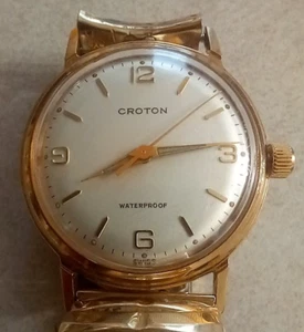 1950's Croton Waterproof Swiss Mechanical 17 Jewels FEF 380 Incabloc wristwatch - Picture 1 of 5