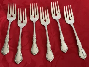 Oneida 18/8 stainless Whittier lot of 6 salad forks 6 3/16" EUC - Picture 1 of 5