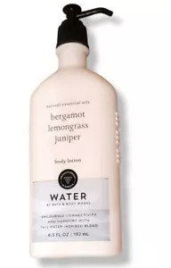 Bath & Body Works "Water" Bergamont Lemongrass Juniper Aromatherapy Lotion - Picture 1 of 2