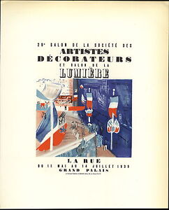1959 Mini Poster Lithograph ORIGINAL Print Raoul Dufy Salon Des Artistes Decor