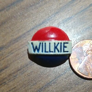 Wendell Willkie 1940 campaign pin button political president unusual. Nice! - Picture 1 of 3
