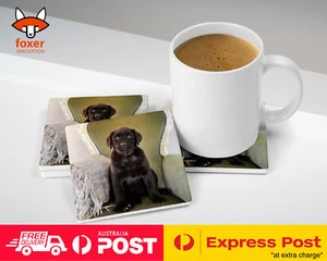 COASTER COFFEE DRINKING MAT|LABRADOR RETRIEVER DOG 8 - Imagen 1 de 21