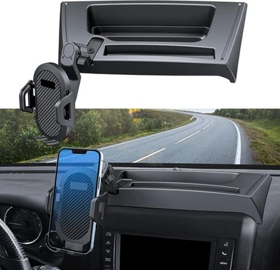 Soporte de teléfono mejorado para tablero Jeep Wrangler 2011-2018 montaje múltiple con bandeja de almacenamiento Foto 1 de 4