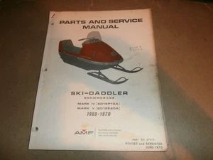 Vintage 1969 -70 AMF Ski-Daddler Snowmobile Mark IV V Parts Service Manual - Picture 1 of 6