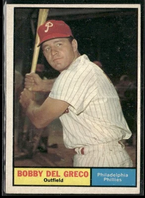 1961 Topps Bobby Del Greco Philadelphia Phillies #154 - Image 1 of 2