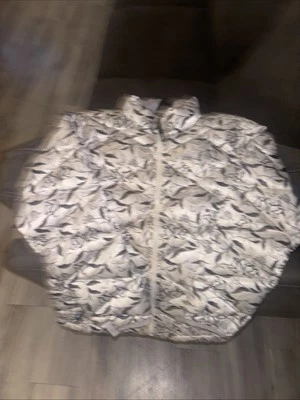 The North Face Girls fleece Jacket OSOLITA Full Zip Youth Jacket Grey Leopard"M" - Image 1 of 4