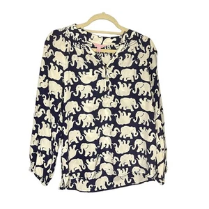 Lilly Pulitzer Tusk In Sun Silk Elsa Top Size XS - Picture 1 of 3