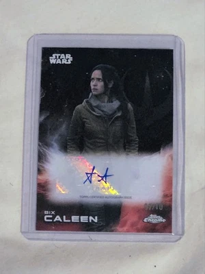 2025 Topps Chrome Star Wars Adria Arjona Bix Signed Auto (07/10) Black Refractor - Image 1 of 2
