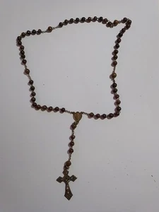 Antico Rosario Madonna Con Bambino Sacro Cuore - Foto 1 di 4
