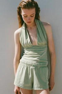 NWT Zara PANTONE™ WASHED EFFECT CROP HALTER TOP SIZE SMALL - Picture 1 of 17