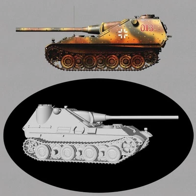 Kit maqueta para montar y pintar - Vehículo militar -  Jagdpanther 2  -  1/72 - Immagine 1 di 2