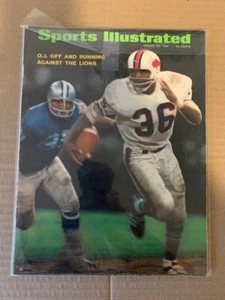 OJ SIMPSON " wrong number jersey" BUFFALO BILLS Aug 25 1969 SPORTS ILLUSTRATED - Picture 1 of 1