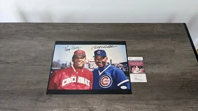 Tony Perez Reds Billy Williams Cubs Signed 11x14 Photo JSA - Image 1 of 4