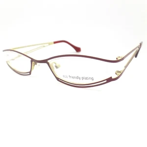 Eyefunc Petite 085 Maroon Yellow col 44 43mm New RX Eyeglasses Frames Authentic - Picture 1 of 3