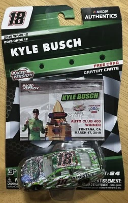 Kyle Busch 2019 Fontana Win 1:64 NASCAR Authentics Diecast Wave 12 Foto 1 de 3