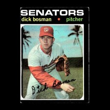 Dick Bosman 1971 Topps Washington Senators #60 Nice Vintage!