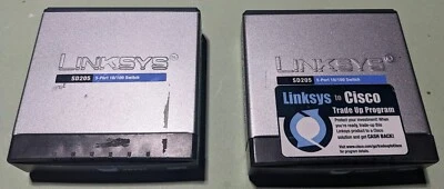 2 PCS Cisco Linksys SD205 5-Port 10/100 Network Switch - Image 1 of 4