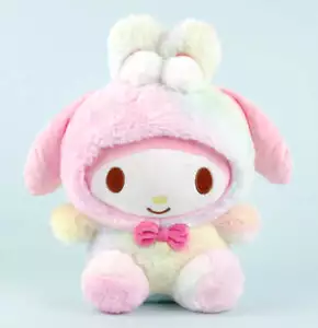 Sanrio Fluffy Bunny Rainbow My Melody Plush - Picture 1 of 3
