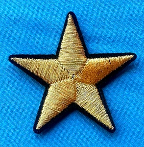 ferro su toppa applique stella oro 1 3/4 pollici - Foto 1 di 3