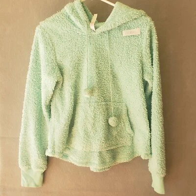 Xhilaration Mujer XS Verde Como Nuevo Sherpa Sudadera con Capucha Pullover Pijama Top Polar PomPompón Foto 1 de 4