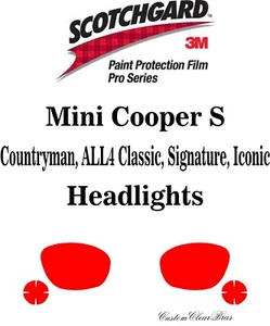 3M Scotchgard Paint Protection Film Pro Series 2021 2022 Mini Cooper S - Picture 1 of 3