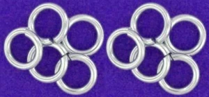 10 STRONG HEAVY STERLING SILVER OPEN JUMP RINGS, 5 MM, 0.9 MM WIRE - Picture 1 of 2