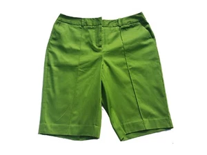 New Worthington Womens Bermuda Shorts Size 4 Modern Fit Green - Picture 1 of 5