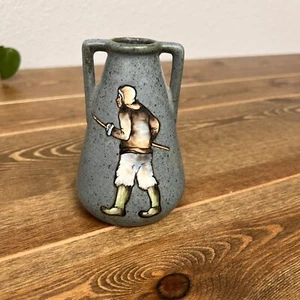 Vintage Stellmacher Teplitz Vase Austrian Bohemian Pottery Young Boy - Bild 1 von 8
