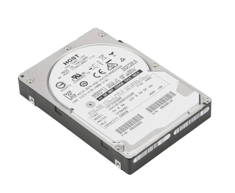 HGST 600GB 10K 2.5" SAS 12Gb/s 128MB Hard Drive HUC101860CSS200 - Image 1 of 1