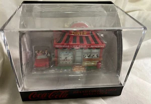 Coca Cola Brand Collectible Mini Clock Retro Drive Thru Diner Theme in Case 136 - Picture 1 of 6
