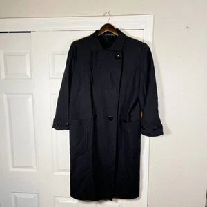Vintage Salvatore Ferragamo Womens Asymmetrical Button Wool Coat Jacket Overcoat - Picture 1 of 15