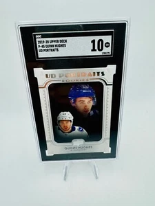 Upper Deck UD Portraits Rookies 2019 #P-45 Quinn Hughes Rookie - SGC 10 GM - Imagen 1 de 2