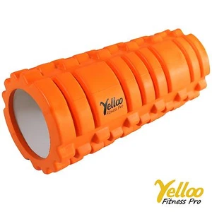 Yelloo FOAM ROLLER Rullo Massaggi PILATES Yoga Sport Fitness ER2001 ARANCIONE