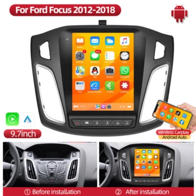 PODOFO 9.7" Android 13.0 Autoradio Für Ford Focus MK3 2012-2018 GPS Navi WiFi Carplay